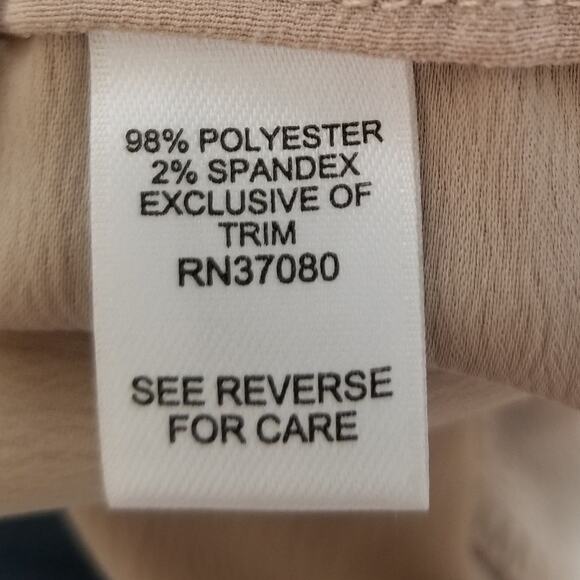 C Est 1946 Women's Beige Belted High Rise Wide Leg Crop Pants Size XL - Picture 7 of 8